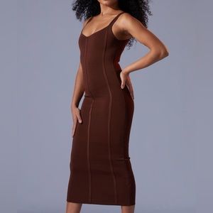 Zara Woman Brown Maxi Bandage Dress Size Small